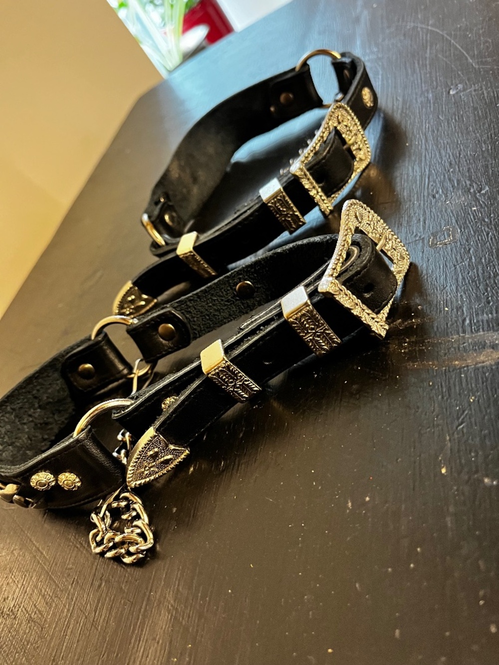 Vintage Leather Cowboy Boot Harness / Chain Accessories